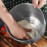 Chậu đánh trứng YERZ, Bát đánh trứng chống rỉ bằng thép không gỉ, Bát súp có nắp Dung tích lớn Lard có thể bột