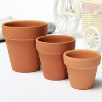 Chậu đất nung nâu chậu đất nung trắng - Màu nâu 8x8 cm