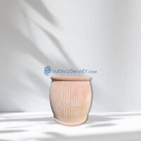Chậu Đất Nung Trồng Cây Cỡ Lớn, Decor Sân Vườn Đẹp, Dáng Trống Nhỏ