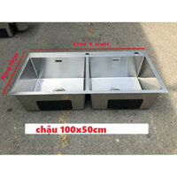 (CHẬU DÀY NHẤT 3.5LY) Chậu Rửa Chén Bát 100% INOX 304 N4 10050 NA.GRAND Mặt 3.5ly, Xả Chậu và Rổ