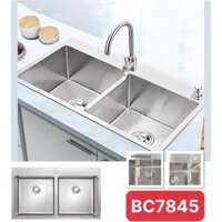 Chậu đúc 2 hố cân dương bàn Tundo Boss BC8245 khoét đá 7942 mm