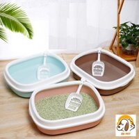 Chậu Đựng Cát / Khay Đựng Cát Cho Mèo Đi Vệ Sinh Tặng Kèm Xẻng