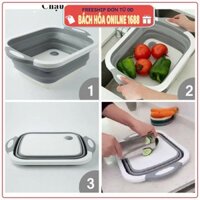 Chậu gấp gọn 3 In 1 Kiêm Chậu Rửa, Rổ Đa Năng, Thớt Siêu Tiện Dụng GG 1