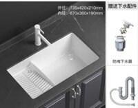 Chậu giặt quần áo âm bàn đá CG7805