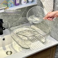 Chậu giặt trong suốt chậu giặt quần áo gia đình lớn đồ lót tay giặt