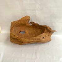 Chậu Gỗ Lũa Trồng Ghép Lan, Sen Đá Để Bàn, Kê Đôn