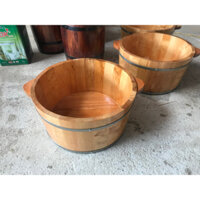 Chậu gỗ ngâm mông gỗ pomu cao cấp kt: 50x27cm