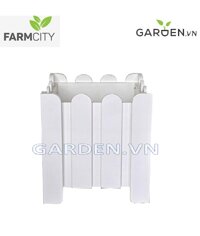 Chậu gỗ nhựa composite 33x33x36 hàng rào bốn mặt – Farmcity