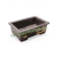 Chậu gốm chữ nhật 30 x 22 cm (nâu)