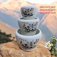 Chậu gốm sứ bát tràng trồng cây cảnh bonsai