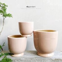 Chậu Gốm Sứ Màu Hồng Pastel - Chậu Xuất Khẩu Trồng Cây, Trang Trí Nhà, Sân Vườn