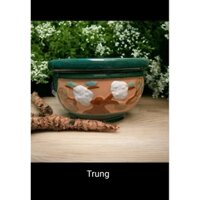 chậu gốm sứ xanh giả cổ cao cấp