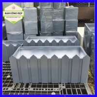 Chậu hàng rào composite; chậu composite 60x25x25 đặt ban công, sân vườn độ bền 10 năm