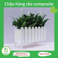 Chậu hàng rào được làm bằng gỗ nhựa composite