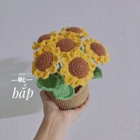 Chậu hoa hướng dương ( thêu tên miễn phí)