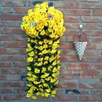 Chậu Hoa Lan Giả Bằng Nhựa Treo Tường Trang Trí Tiệc Cưới