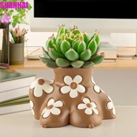 Chậu hoa nghệ thuật toàn thân SHANHAI, Chậu trồng cây mọng nước bằng nhựa thủ công chống ăn mòn, Chậu hoa để bàn trang trí Bắc Âu Trang trí nội thất