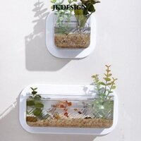 Chậu hoa thủy canh JKDESIGN, Hộp đựng đồ treo tường bằng nhựa không đục lỗ, Trang trí Bình Mini có thể tháo rời treo tường đa chức năng Phòng khách