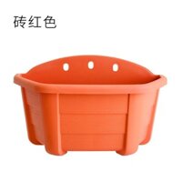 Chậu hoa treo giả gỗ Dr. Flower, chậu hoa treo tường ban công, chậu nhựa hình bán nguyệt lưu trữ nước, chậu hoa củ cải xanh