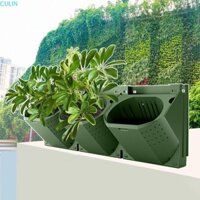 Chậu hoa treo tường cây CULIN, Chậu trồng tường đứng treo 3 trong 1, Trang trí tách nước và đất bằng nhựa Kết hợp nhiều lớp Giá đỡ cây treo tường Đồ dùng làm vườn