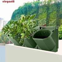 Chậu hoa treo tường cây ELEGANT, Chậu trồng tường dọc ba chiều treo, Trang trí tách nước và đất bằng nhựa kết hợp nhiều lớp Giá đỡ cây treo tường ngoài trời