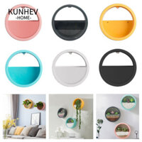 Chậu hoa trong suốt KUNHEV, Chậu hoa treo tường bằng nhựa không đục lỗ, Phong cách Bắc Âu Trang trí nội thất Phòng khách Nhà hàng Chậu trồng cây mọng nước tròn