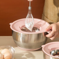 Chậu Inox 304 kiểu mới, bát đánh trứng chống bắn tung tóe gia dụng cấp thực phẩm, nhào bột và Kem chuyên dùng cho nhà bếp