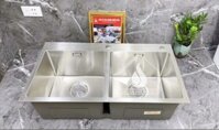 Chậu inox Arisler 8245 2 hố cân