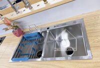 Chậu inox Arisler 8245 cài dao thớt