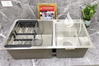 Chậu inox Arisler 8245 hố lệch