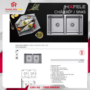 Chậu inox Hafele HS19-SSN2S90S