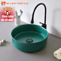 Chậu lavabo đặt bàn màu xanh Kanly SU529