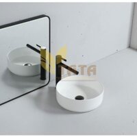 CHẬU LAVABO ĐẶT BÀN TRÒN TRẮNG CAO CẤP TATA CLVB6934