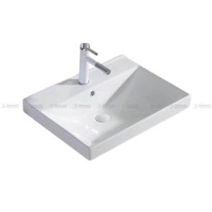 Chậu lavabo dương vành có lỗ lắp vòi KB-1804