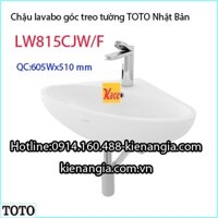 Chậu lavabo góc TOTO treo tường LW815CJW/F