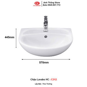 Chậu Lavabo Hảo Cảnh HC C312