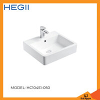 Chậu Lavabo HEGII HC10451-050 | Công nghệ men kháng khuẩn cao cấp | Thiết kế đặt bàn, phù hợp nhiều kiểu