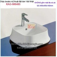 Chậu lavabo kiểu,tô sứ mỹ thuật đặt bàn Việt Nhật  KAG-IM6480