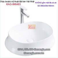 Chậu lavabo kiểu,tô sứ mỹ thuật đặt bàn Việt Nhật KAG-IM6483