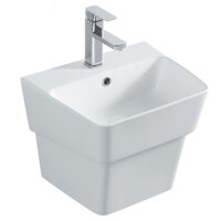 Chậu Lavabo KOBESI KB-2802TTQ Treo Tường liền chân vuông
