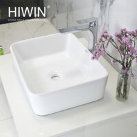 Chậu lavabo rửa mặt LP-8032 sứ trắng cao cấp Hiwin 480*375*130mm
