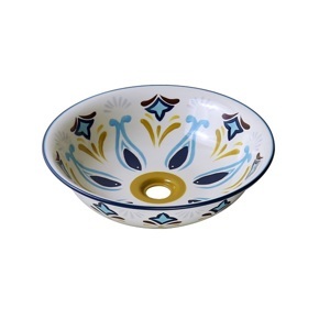 Chậu lavabo sứ mỹ thuật Kanly SU403