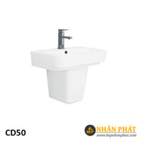 Chậu Lavabo Treo Tường Chân Lửng Viglacera CD50