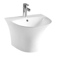 CHẬU LAVABO TREO TƯỜNG LIỀN KHỐI BẦU CAO CẤP CONET- LVB-106T