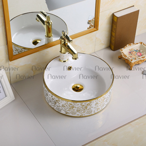 Chậu lavabo tròn đặt bàn Navier NV-406