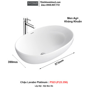 Chậu lavabo Viglacera Platinum P.23.350