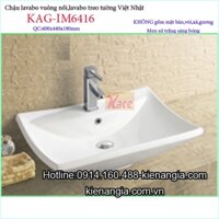 Chậu lavabo vuông đặt bàn,treo tường Việt Nhật IM6416