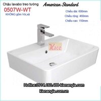 Chậu lavabo vuông treo tường American Standard 0507W-WT