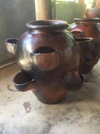 Chậu Lu Decor Phối Cây Cảnh Sen Đá bằng Gốm Đất Nung