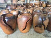 Chậu Lu Khoét Gốm Đất Nung Chiều Cao 25 cm